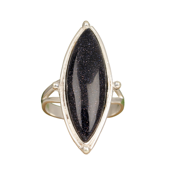 Best Selling 925 Sterling Silver Designer Ring for Women High Quality Genuine Black Onyx Marquise Shape Handmade for Party