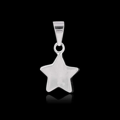 Pure 925 Sterling Silver 10mm Star Semi Mounting Charm Pendant Blank Bezel Setting for Keepsake Breastmilk DIY Jewelry Findings