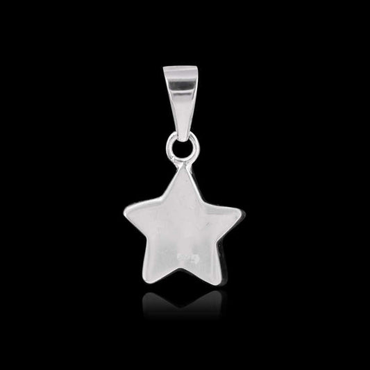 Pure 925 Sterling Silver 10mm Star Semi Mounting Charm Pendant Blank Bezel Setting for Keepsake Breastmilk DIY Jewelry Findings