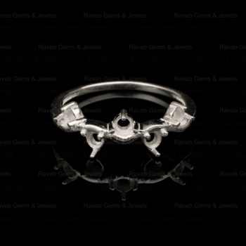 Best Selling 3mm 5-Stone Breastmilk DIY Jewelry Semi Mount Engagement Claw Blank Prong Setting Base Jewelry Findings Components
