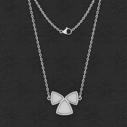 Best Quality Genuine 925 Silver Trillion Collet Cup Blank Semi Mount Charm Pendant Necklace Setting Breastmilk Jewelry Findings