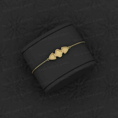 Best Quality Solid 925 Sterling Silver Trillion & Clover Charm Bracelet Good For Ashes & Resin Work Keepsake Breastmilk Jewelry