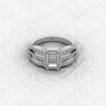 High Quality 925 Silver Octagon 7x5mm Semi Mount Blank Bezel Ring Gemstone Ashes Resin Jewelry Findings for Wedding Jewelry