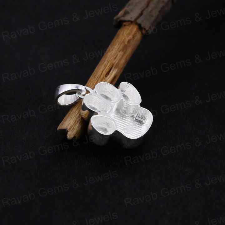 Handmade 925 Silver 14mm Dog Paw Animal Lover Blank Base Charm Pendant Setting Resin & Ashes Breastmilk Keepsake Jewelry DIY