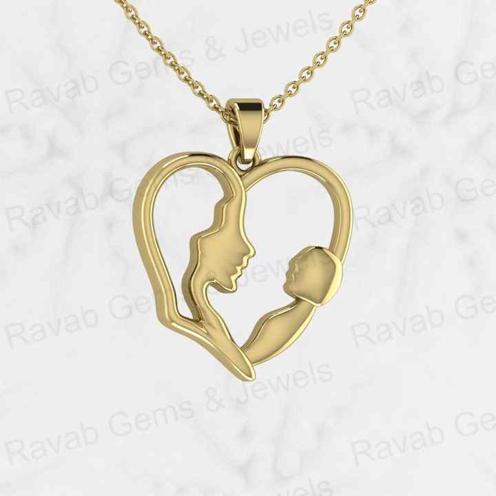 Best Selling 21mm Crescent Heart Pendant Necklace Genuine 925 Silver With Gold Mom Baby Love Personalized Keepsake Fine Jewelry