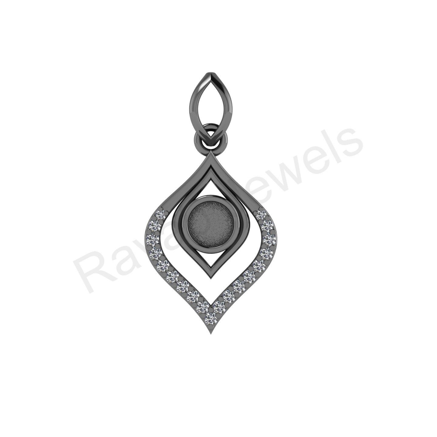 Excellent Quality Blank Jewelry Setting Supplier Round Zircon Round Charm Keepsake Jewelry Breastmilk Wedding Anniversary Gift
