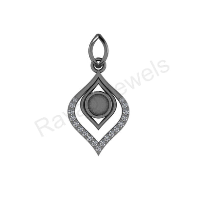 Excellent Quality Blank Jewelry Setting Supplier Round Zircon Round Charm Keepsake Jewelry Breastmilk Wedding Anniversary Gift