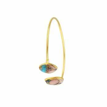 Best Quality Adjustable Cuff Gift Solid 925 Sterling Silver 18K Gold Plated Trendy Natural Pink Opal Fine Chain Link Bracelets