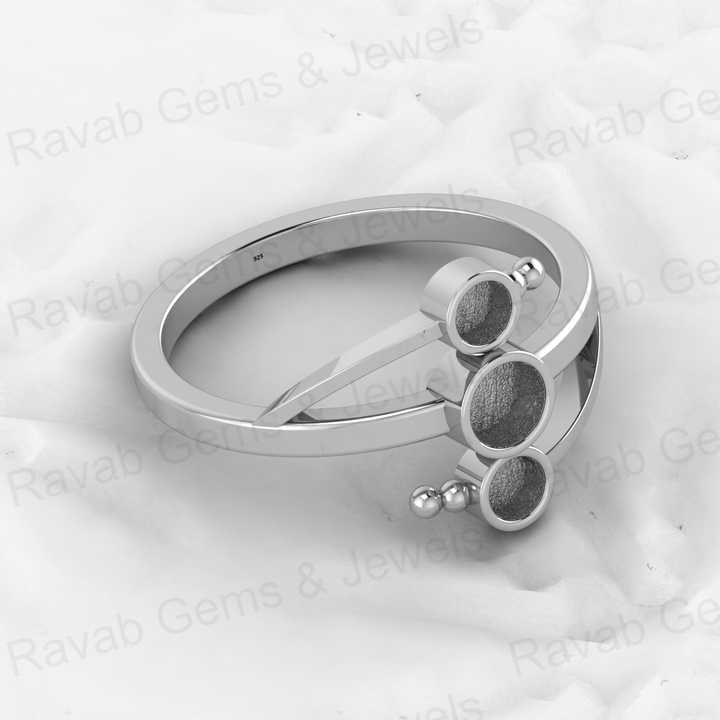 925 Solid Sterling Silver 3-4mm Round Semi Mount Blank Setting Bubble Ring for Breastmilk & Keepsake Resin Ceramic Jewelry