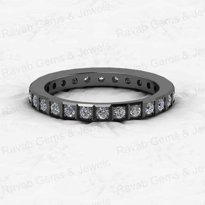 Top Selling 925 Sterling Silver Women's Eternity Wedding Band Dainty Micro CZ Cut Diamond Ring in Gold Vermeil Fine Jewelry