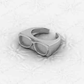 Superb Solid 925 Sterling Silver Goggles Design Semi Mount Blank Setting Ring Good for Ashes & Resin Work Breastmilk Jewelry