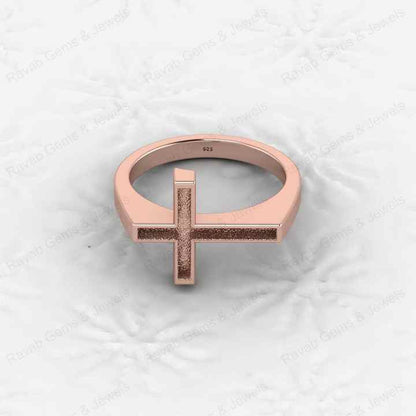 Best Quality 925 Sterling Silver Holy Cross Semi Mount Blank Setting Ring Good for Gemstone Findings & Components Fine Jewelry