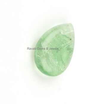 Top Quality 16x22mm Natural Green Fluorite Smooth Pear Shape Briolette Healing Crystal Reiki Loose Gemstone for Jewelry Making