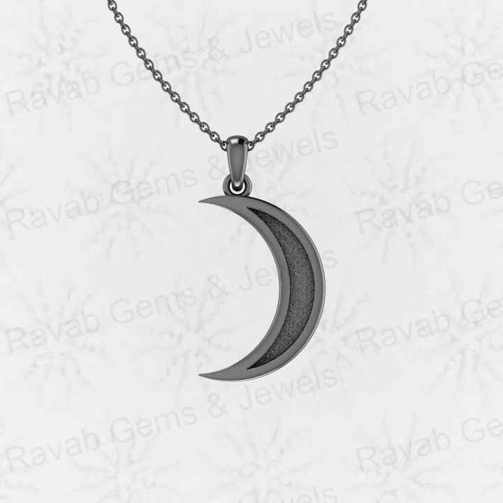 Solid 925 Silver Crescent Moon Blank Bezel Charm Pendant Setting for Breast Milk Keepsake Jewelry Making Finding Components