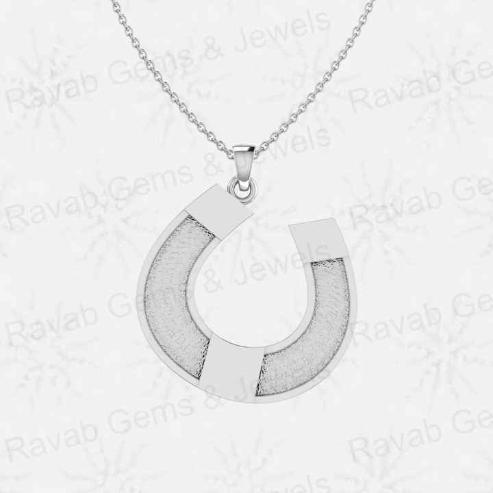 Genuine 925 Silver Horseshoe Semi Mounting Charm Pendant Setting for Resin Breastmilk Ashes Memorial Jewelry Findings Components