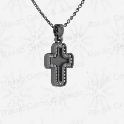 Genuine 925 Sterling Silver Cross Charm Pendant DIY Jewelry Findings Components Zircon Resin Ashes Semi Mount Blank Jewelry