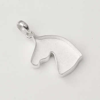 High Quality 925 Sterling Silver Horse Face Tray Semi Mounting Charm Pendant Bezel Base Setting Keepsake Jewelry Findings