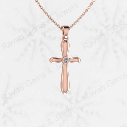 Best Selling Solid 925 Sterling Silver Symbol of Faith Cries Cross Pendant CZ Brilliant Cut Necklace for Women Christmas Gift