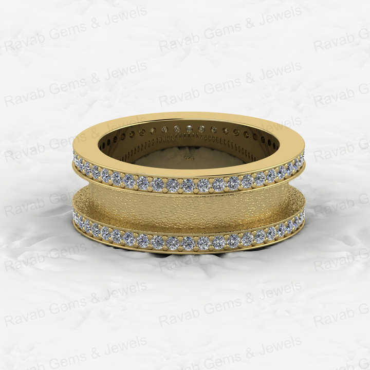 High Quality 925 Solid Silver 4mm Blank Bezel Tunnel Channel CZ Stone Setting Ring DIY Breast Milk Resin Ashes Keepsake Jewelry