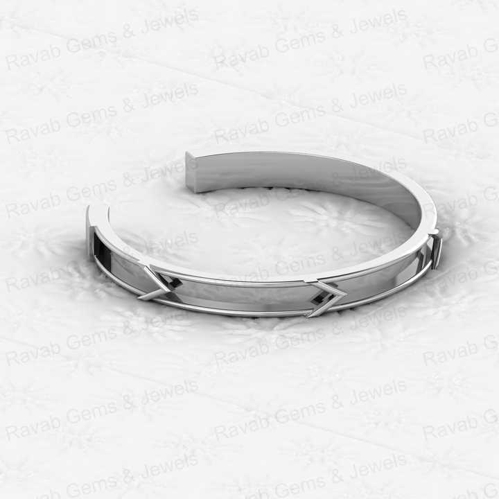 Solid 925 Silver Adjustable Cuff Bangle 4.5mm Arrow Design Semi Mount Blank Setting for Breastmilk Jewelry Resin Work & Ashes