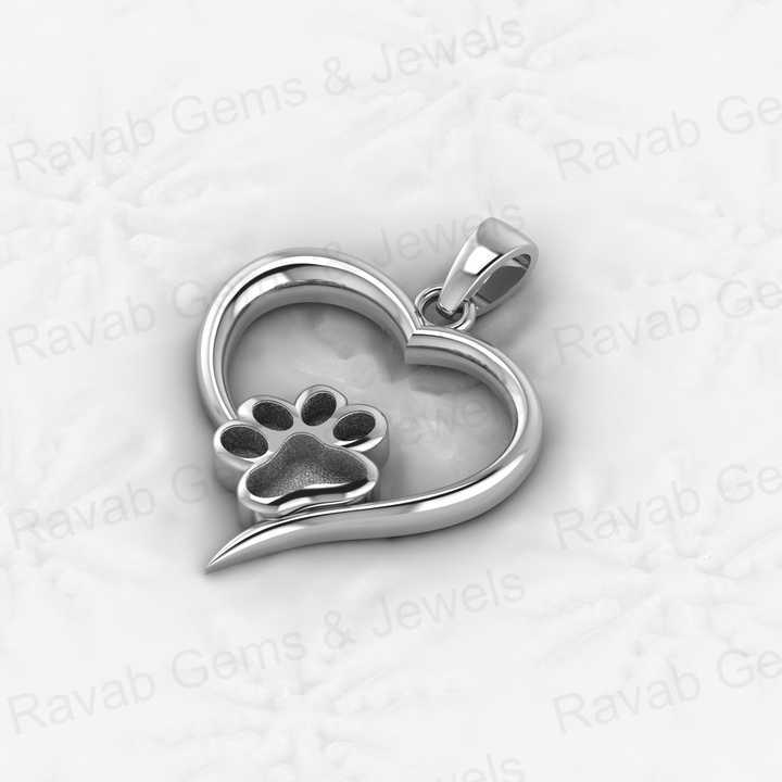 Pure 925 Silver Heart With Baby Dog Paw Blank Bezel 26x20mm Charm Pendant Setting Good for Resin & Ashes Work Breastmilk Jewelry