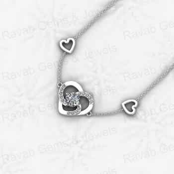 High Quality 4x9mm Solid 925 Sterling Enamel Heart Link Chain Fine Pendant Necklace Valentine's Day Engagement Genuine Solid