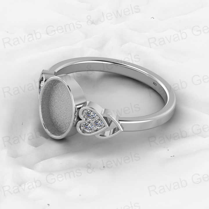 Best Selling 925 Sterling Silver 7X9mm Oval With CZ Semi Mount Ring Setting Resin Ashes Breastmilk Keepsake Jewelry Findings