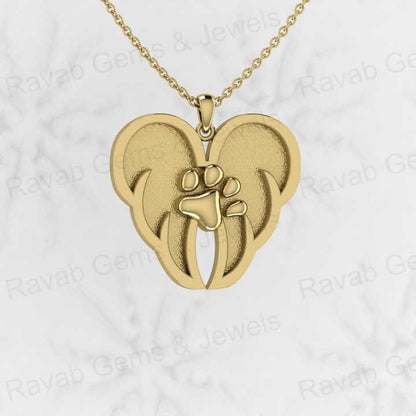 Solid 925 Silver 25mm Angel Wings With Dog Paw Semi Mounting Setting Charm Pendant Necklace Resin Ashes Work Jewelry Findings