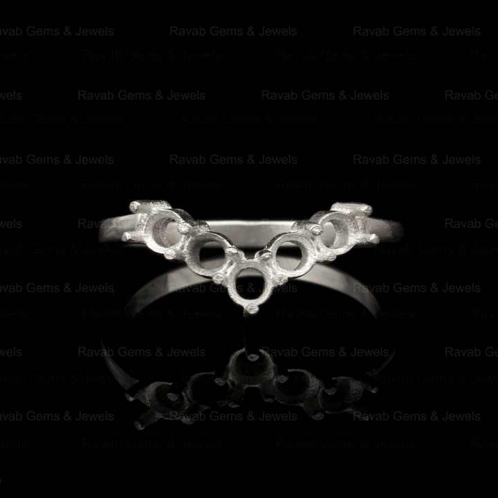 2024 Wholesale Semi Mount Wedding Engagement Ring Claw Blank Prong Setting Base 3mm Round for Breastmilk & Keepsake DIY Jewelry