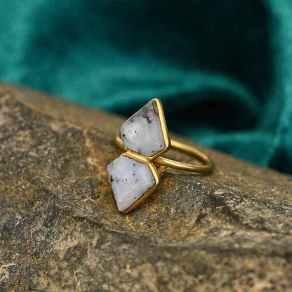 Christmas Sale Solid 925 Sterling Silver Natural Dendrite Agate Fancy Cut 10x14mm Bezel Setting Ring for Women Fine Jewelry