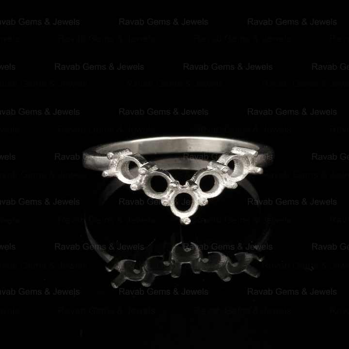 2024 Wholesale Semi Mount Wedding Engagement Ring Claw Blank Prong Setting Base 3mm Round for Breastmilk & Keepsake DIY Jewelry