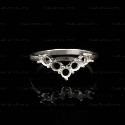 2024 Wholesale Semi Mount Wedding Engagement Ring Claw Blank Prong Setting Base 3mm Round for Breastmilk & Keepsake DIY Jewelry