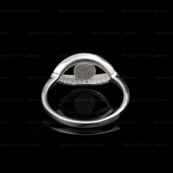 Superb 4mm Round Marquise Shape Zircon Semi Mount Blank Bezel Setting Ring Solid 925 Pure Silver Keepsake Breastmilk Jewelry