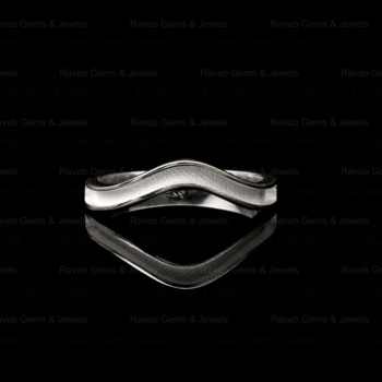 High Quality 925 Solid Silver Curved Wide Band Channel Semi Mount Blank Bezel Setting Ring Keepsake Jewelry Findings Components