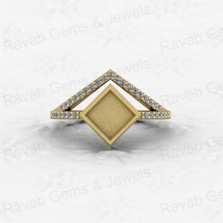 High Quality 925 Solid Silver 6mm Square Shape Close Back Bezel Ring CZ Setting with Breastmilk DIY Jewelry Findings Components