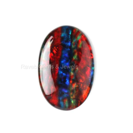 Handmade 20x30mm Red Ammolite Quartz Cabochons Smooth Oval Shape Low Price for Jewelry Making Flat Back Loose Gemstone