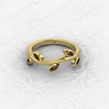 Genuine 925 Silver Marquise Leaf Design Semi Mount Ring 2x4mm Blank Setting for DIY Jewelry with Resin Ashes Work Good Keepsake