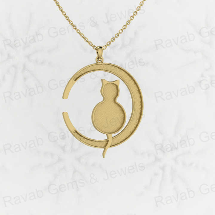 High Quality Solid 925 Silver 32mm Round With Cat Animal Blank Semi Mount Charm Pendant Setting Resin & Ashes Keepsake Jewelry