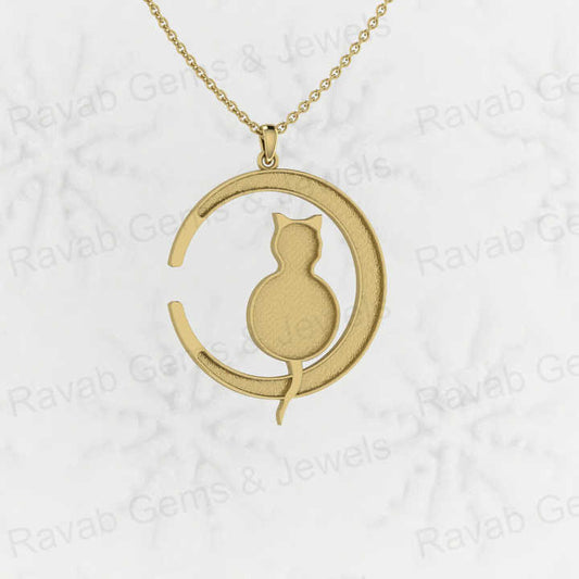 High Quality Solid 925 Silver 32mm Round With Cat Animal Blank Semi Mount Charm Pendant Setting Resin & Ashes Keepsake Jewelry