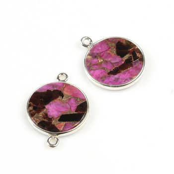 Best Natural Purple Black Copper Turquoise Silver Charms Pendant Connectors DIY Gold Earring Bracelet Jewelry Making Manufacturer
