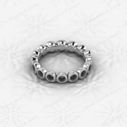 Top Quality 925 Sterling Silver 3mm Minimalist Round Semi Mount Blank Setting Ring Good for Resin & Ashes Work Keepsake Jewelry
