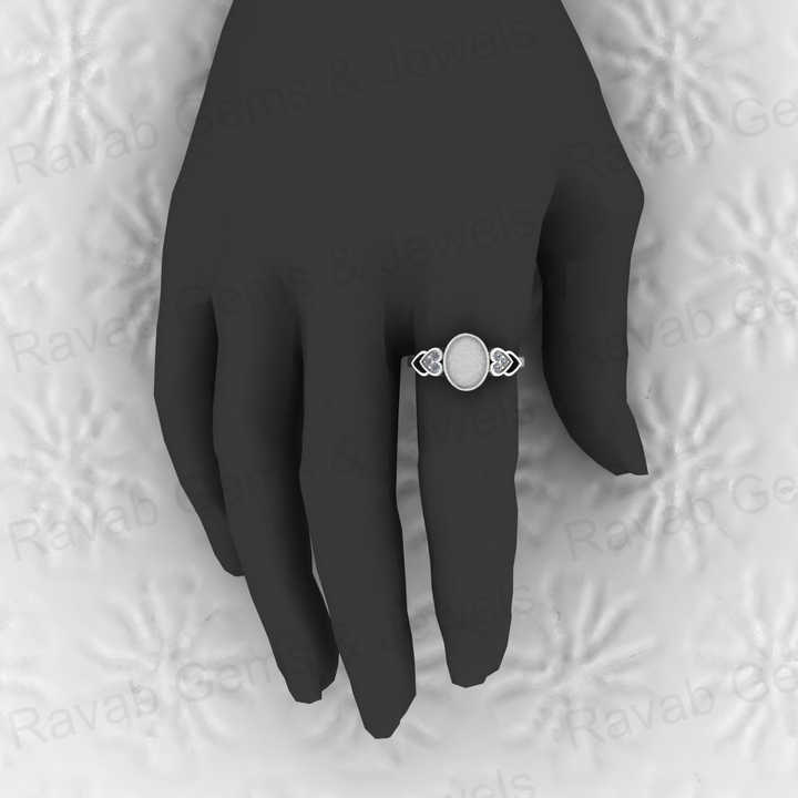 Best Selling 925 Sterling Silver 7X9mm Oval With CZ Semi Mount Ring Setting Resin Ashes Breastmilk Keepsake Jewelry Findings