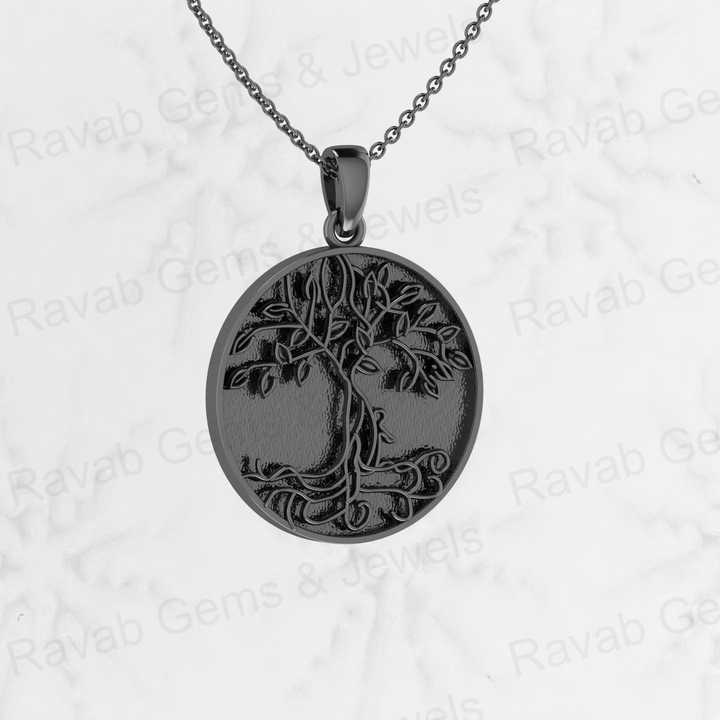 Genuine 925 Silver 25mm Circle Celtic Tree of Life Embossed Semi Mounting Charm Pendant Setting for Resin & Ashes Work Jewelry