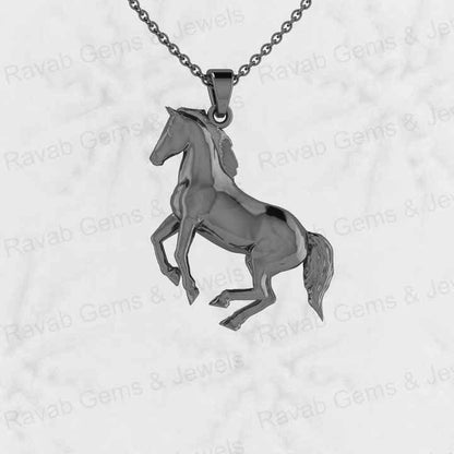 Top Quality Solid 925 Sterling Silver Unicorn Wild Horse Pendant for Men's Fine Handmade 18 Inch Necklace Christmas Fine Gift