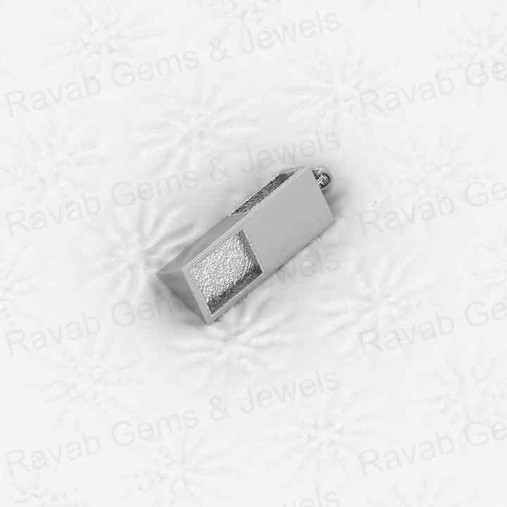 Genuine 925 Sterling Silver 25mm Triangle Shape Semi Mounting Charm Pendant Setting Resin Ashes Work Necklace Jewelry Findings