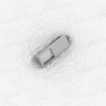 Genuine 925 Sterling Silver 25mm Triangle Shape Semi Mounting Charm Pendant Setting Resin Ashes Work Necklace Jewelry Findings