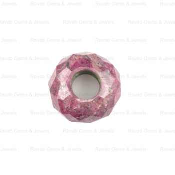 Christmas Sale 14x8mm Natural Indian Pink Ruby Rondelle Shape Gemstone Beads Polished Loose Gemstones for Jewelry Making