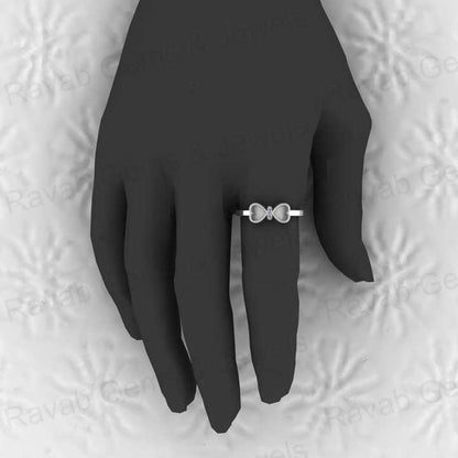 Solid 925 Sterling Silver 4mm Heart Semi Mount Blank Setting Coquette Bow Ring for Breastmilk & Keepsake Resin Ceramic Jewelry