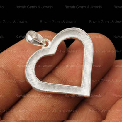 High Quality 925 Silver 25mm Lovely Heart Charm Tray Breast Milk Bezel Setting Pendant Resin Ashes Jewelry Findings Components