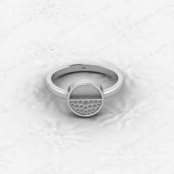 High Quality Genuine Silver Jewelry Components Half Round Semi Mount Blank Setting Ring Ornament for Women